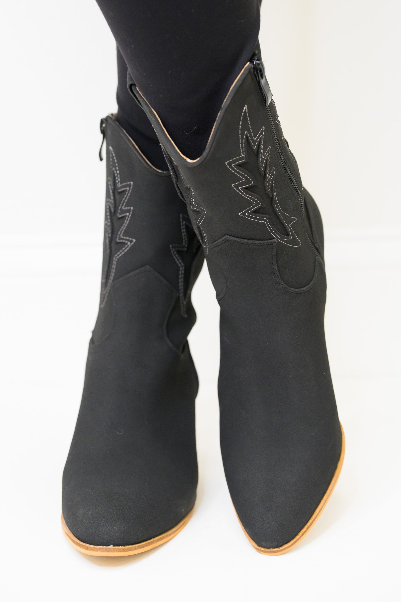 Clementine Western Booties - Black