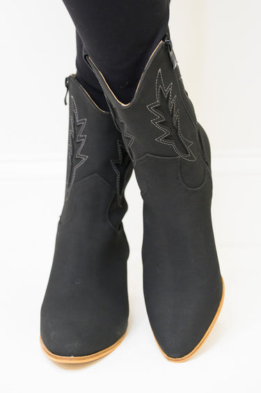 Clementine Western Booties - Black
