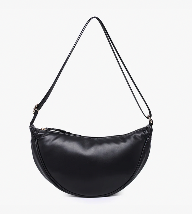 Jen & Co. Rosalie Small Banana Sling W/ Braided Zipper - 4 Colors!