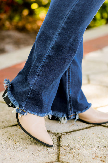 Slay Girl By Judy Blue - Vintage Frayed Hem Bootcut Jeans