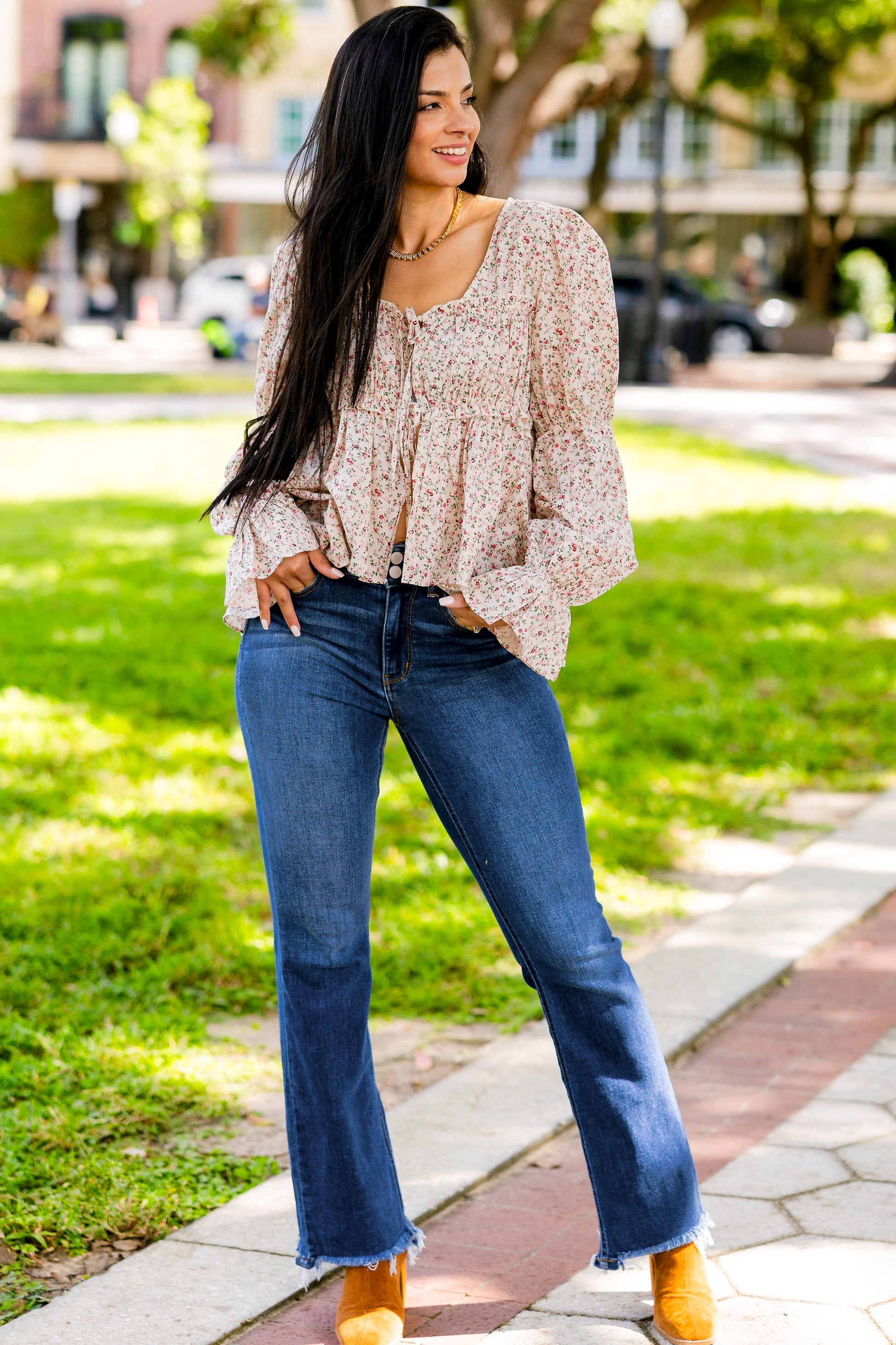 Slay Girl By Judy Blue - Vintage Frayed Hem Bootcut Jeans