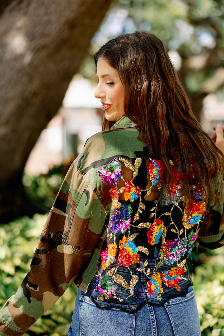 Hidden Gems Camo Shacket