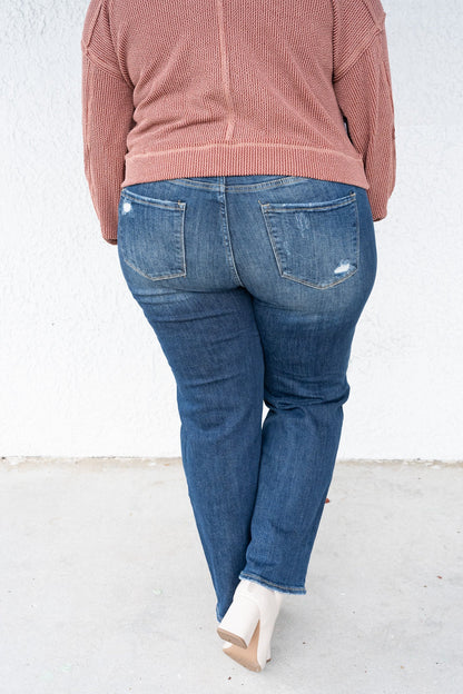Risen Cali Girl Slim Straight Jeans - Dark