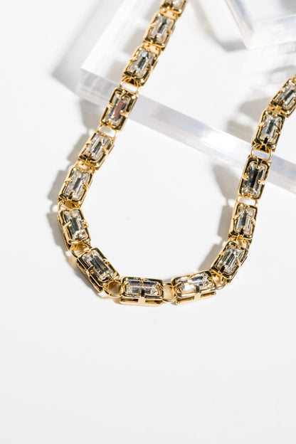 Harbor Mist Necklace - Metallic Linen