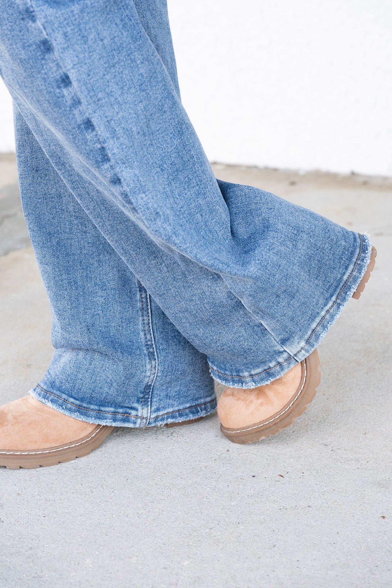 Impressed By Risen - High Rise Wide Leg Ripped Jeans