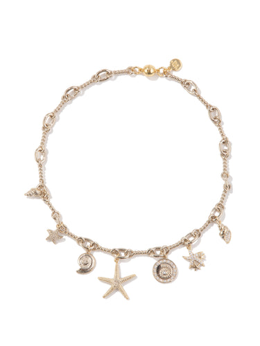 Coastal Magic Necklace - Metallic Linen