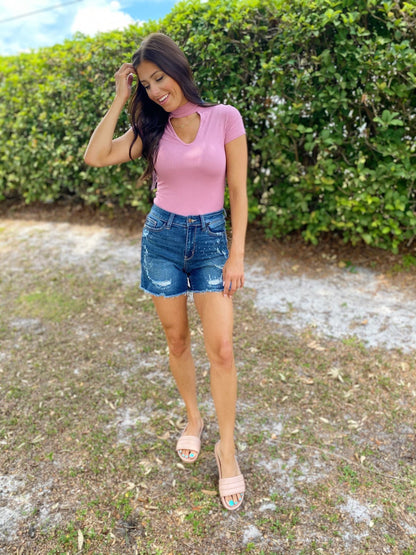 Judy Blue Dance N Move Denim Shorts