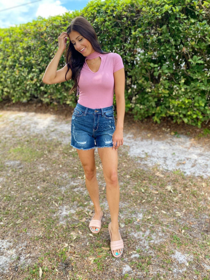 Judy Blue Dance N Move Denim Shorts
