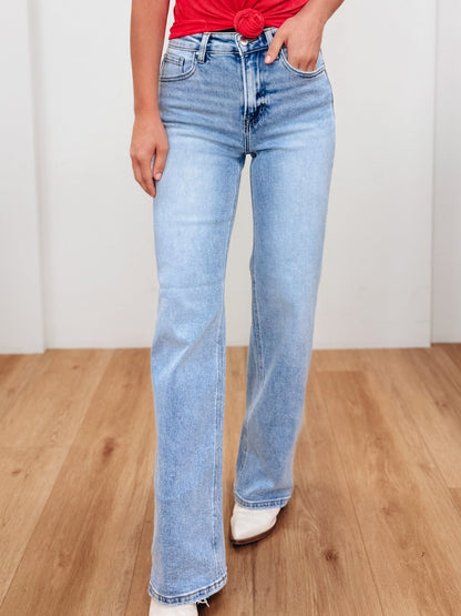 Wild Wanderer By Risen - High Rise Straight Jeans - Medium