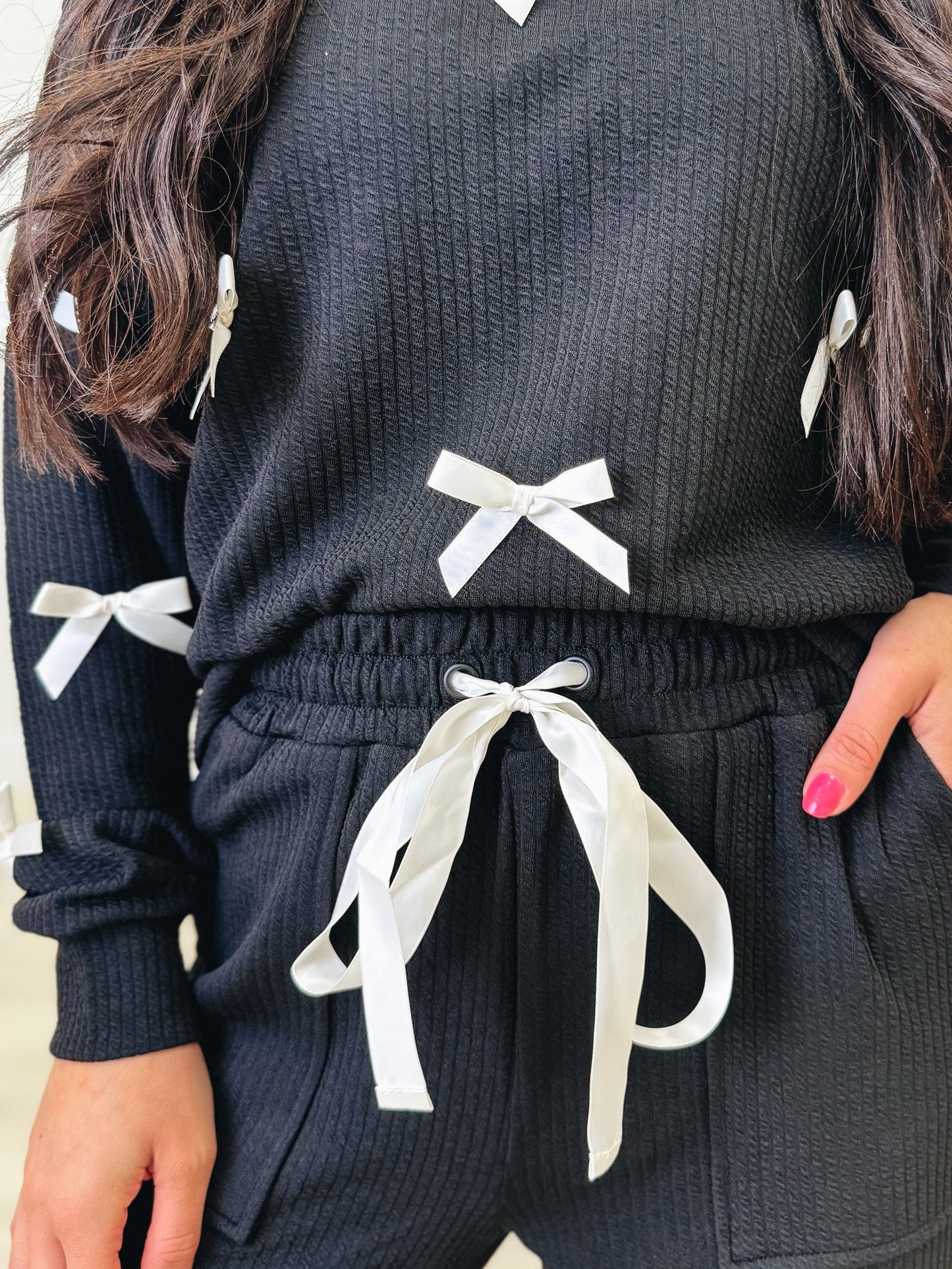 Sweet & Spunky Bow Sweatpants - 2 Colors!