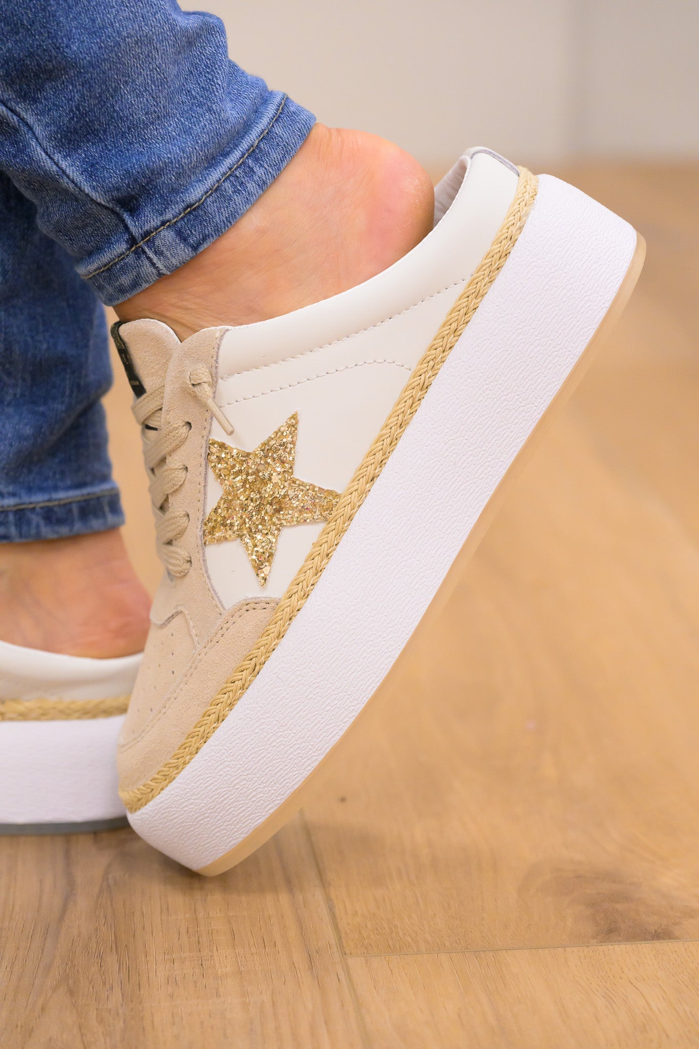 Vintage Havana Val Sneaker - Taupe Raffia