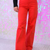 You're A Fireball By Risen - High Rise Tummy Control Wide Leg Pants - Fiesta