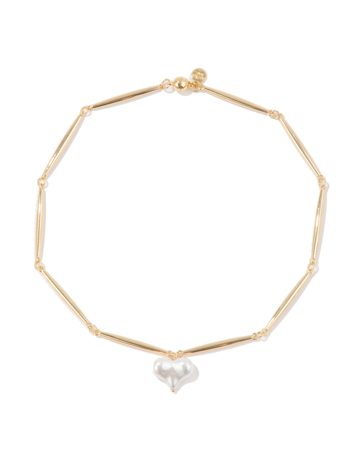 Night Love Necklace - Gold White
