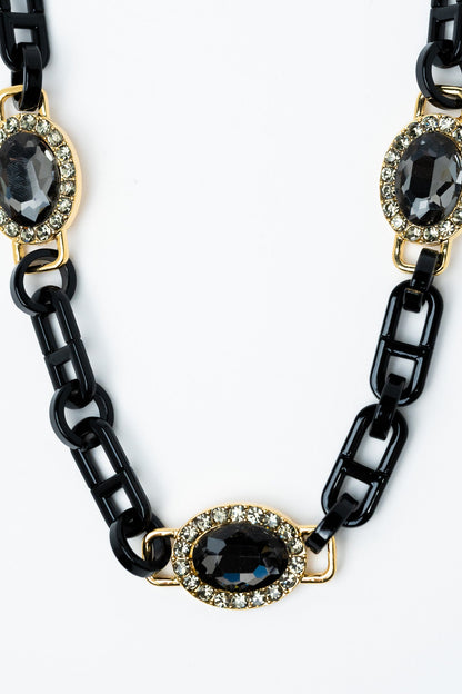 Helena Necklace - Gold Black