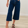 Sunshine State Of Mind By Mica - High Rise Wide Leg Capri Jeans- Rhino