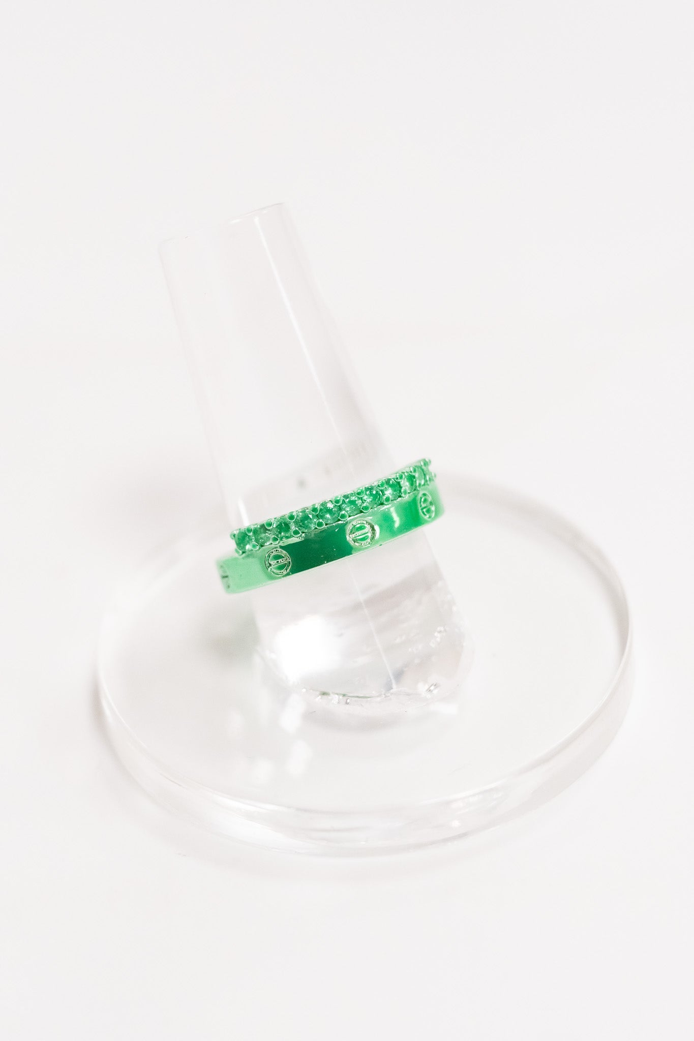 Cart This Ring - Neon Metallic Apple Green