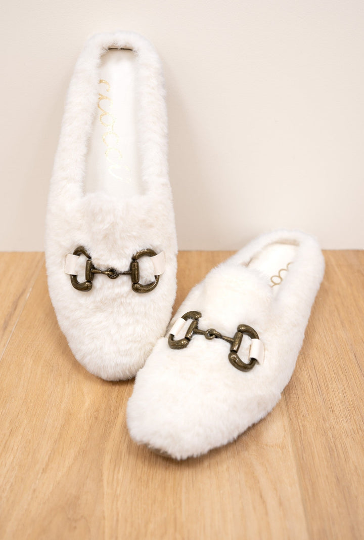 Ccocci Etude Vintage Buckle Mule Slides - Cream