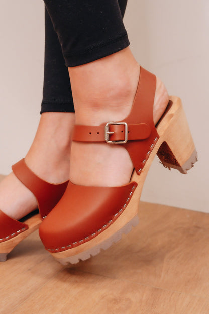 MIA Abba Heel Clogs - Luggage