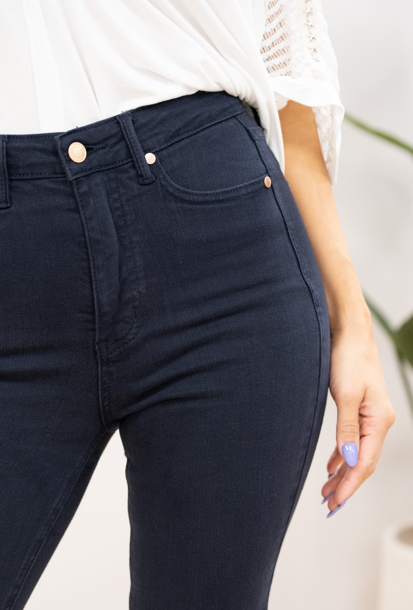 Judy Blue Stuck On You High Rise Garment Dyed Tummy Control Skinny Jeans