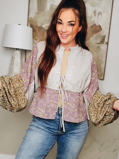 Let Your Light Shine Patchwork Blouse