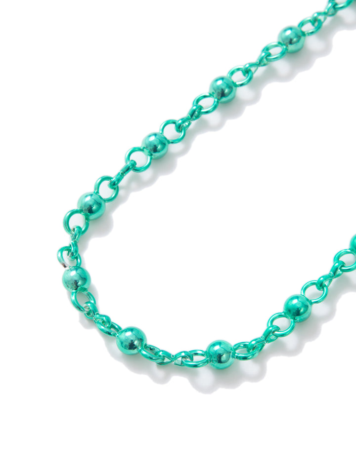 Rolling Stones Necklace - Metallic Aquamarine