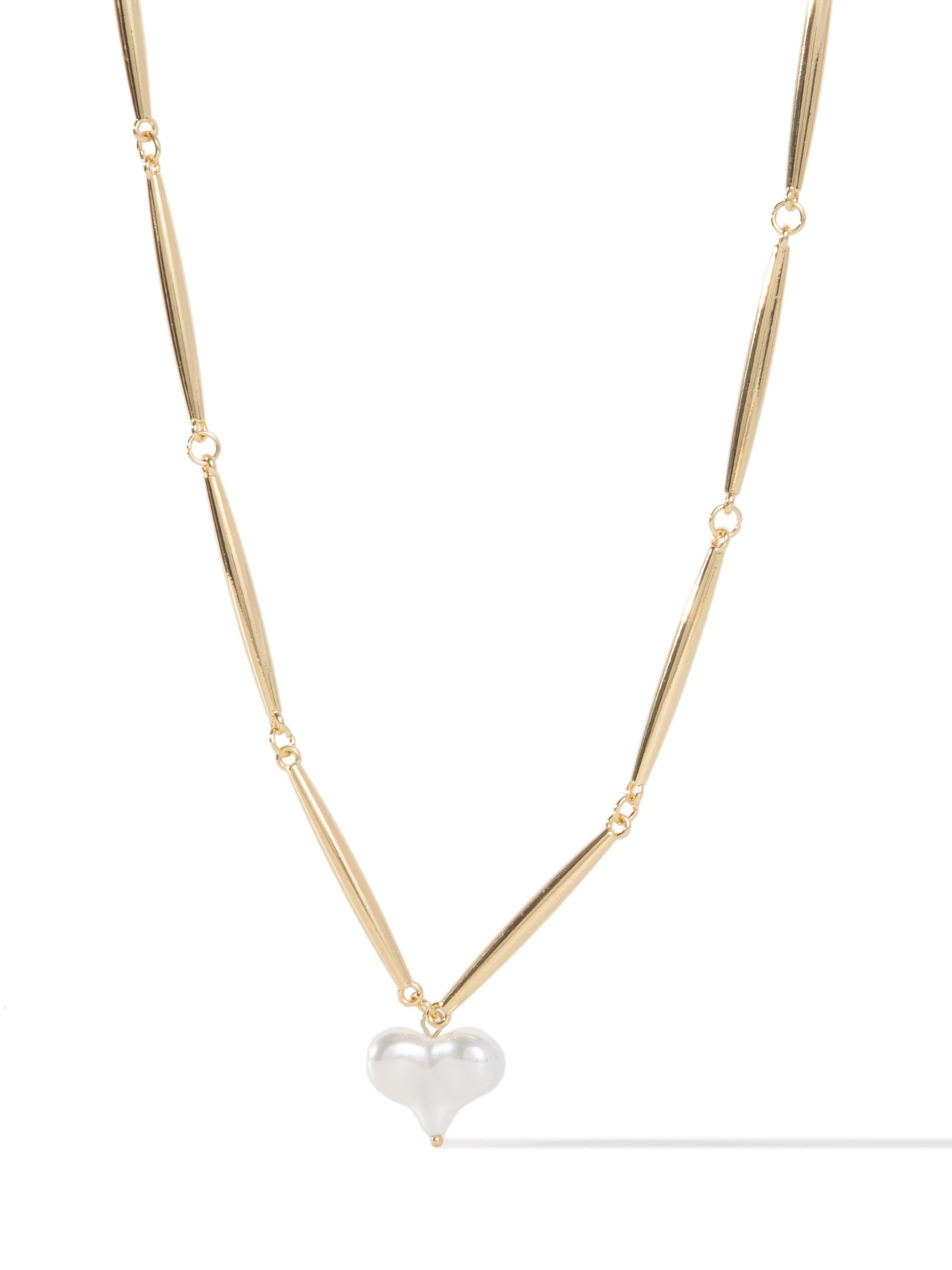 Night Love Necklace - Gold White