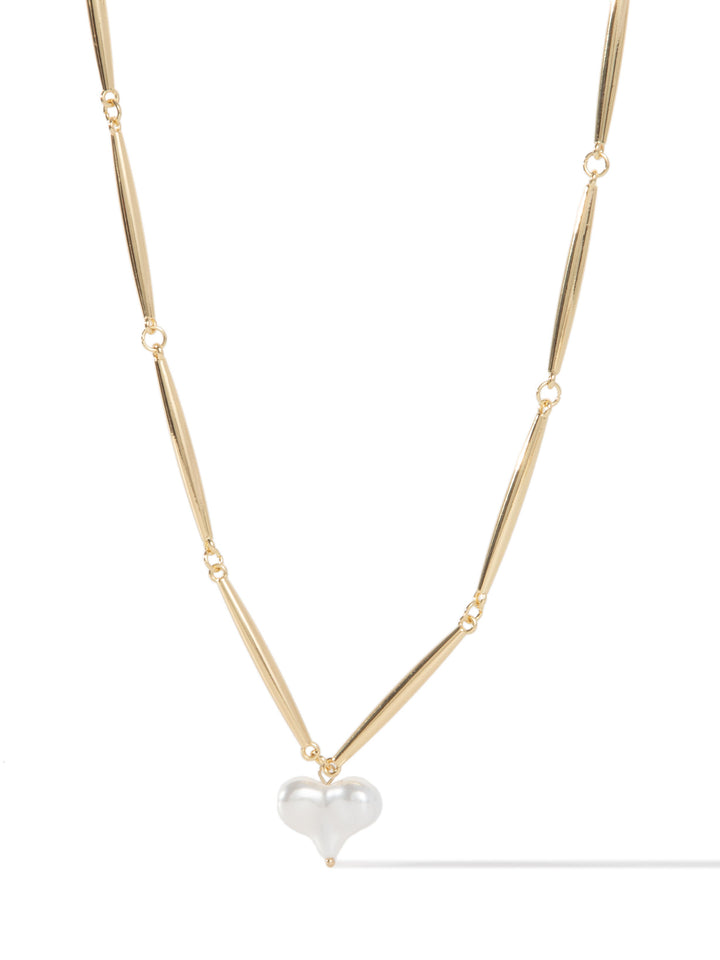 Night Love Necklace - Gold White