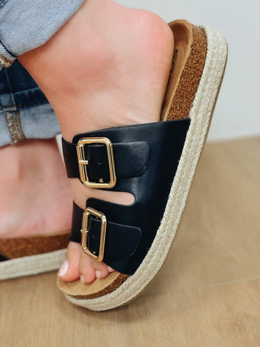 The Marfa Platform Sandal - Black