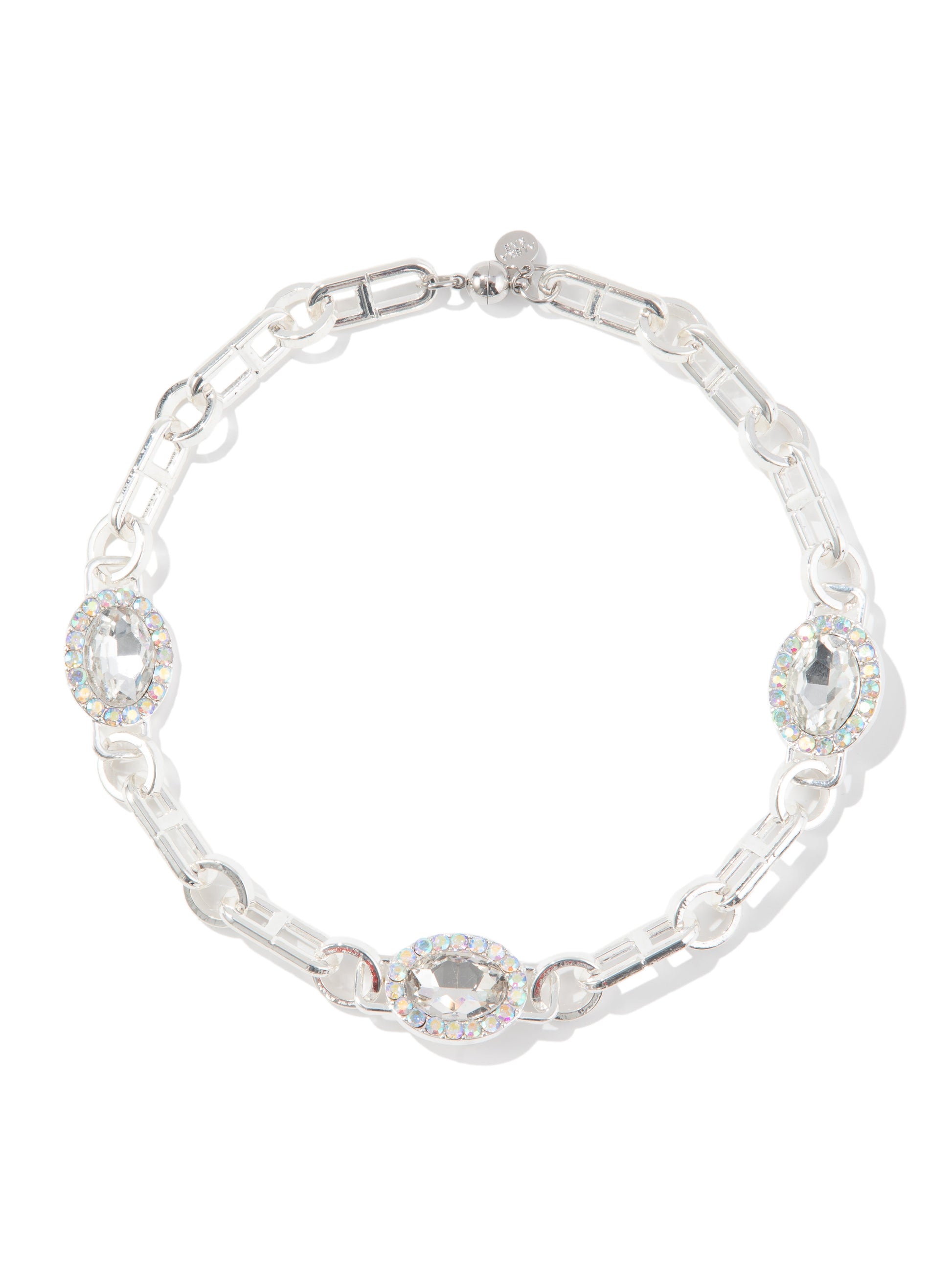 Helena Necklace - Liquid Metallic Pearl White