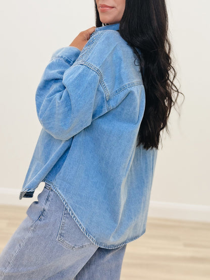 Denim Dream Button Down Top