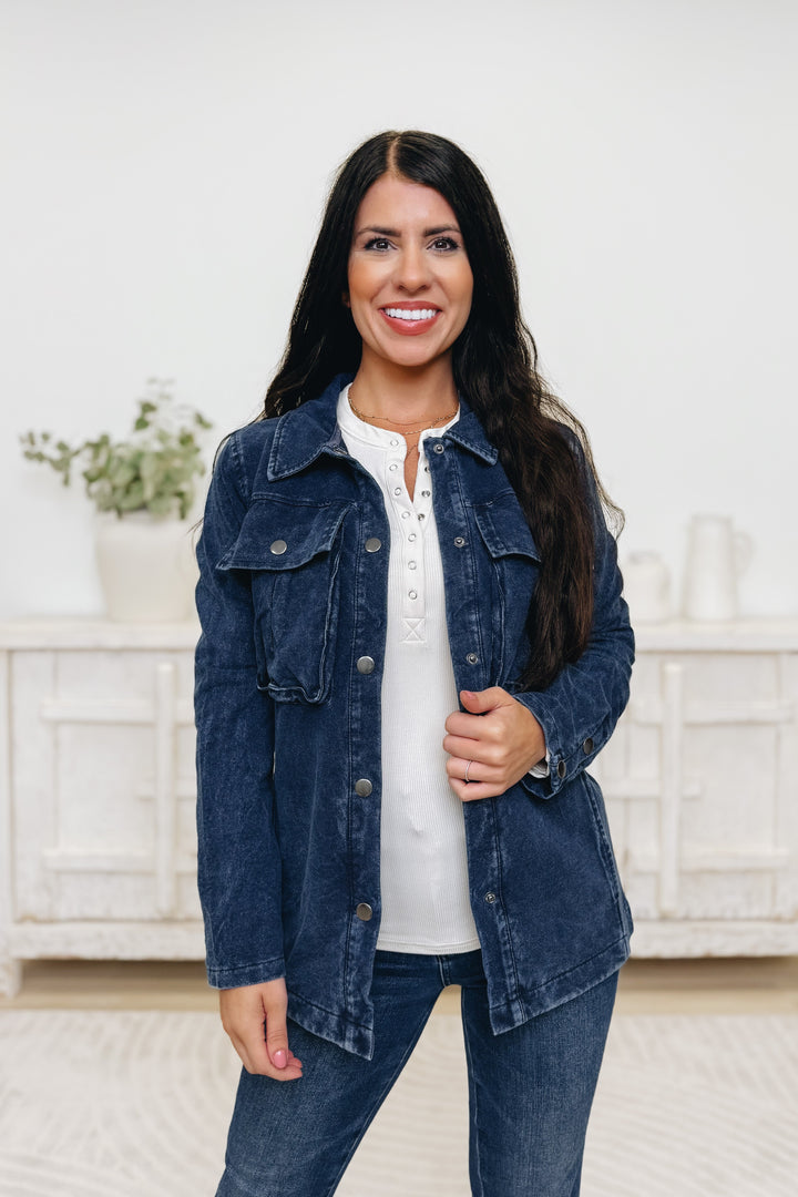 Blended In The Mix Denim Shacket - 3 Colors!