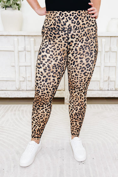 Lucky Lady Leopard Leggings - Brown Black