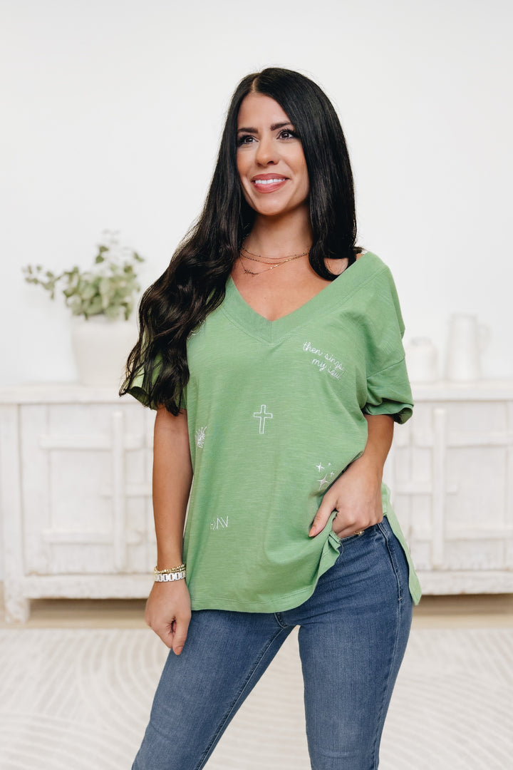 Faith Elements Top - Matcha