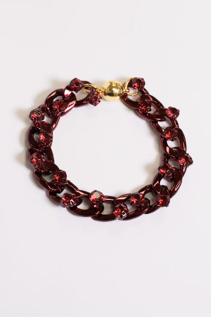 The Glitz Bracelet - Metallic Merlot