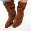 Ccocci Darby Slouch Suede Booties - Chestnut