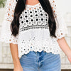 Gold Hearted Crochet Top