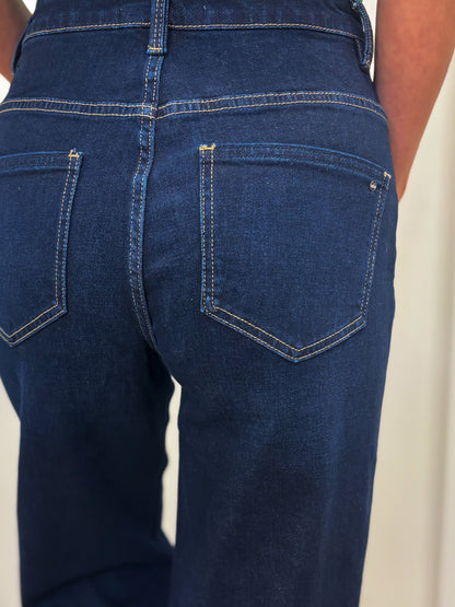 The Real Deal By Mica - High Rise Wide Leg Yoke Jeans