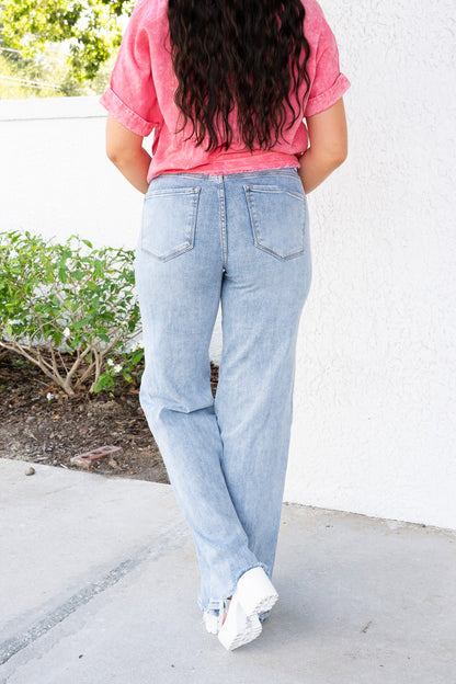 Brooke Jeans By Risen High Rise Wide Leg - Light