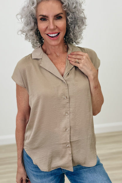 Buttoned Bliss Button Down Top - 3 Colors!