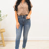 Main Squeeze By Judy Blue - Tummy Control Vintage Hem Destroy Skinny Jeans
