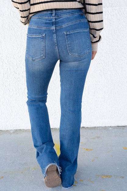 Sassy & Classy By Risen - High Rise Bootcut Double Button Jeans