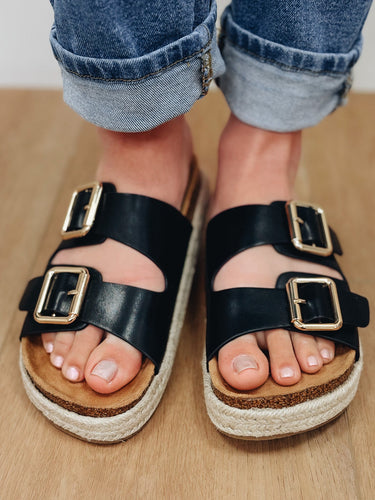 The Marfa Platform Sandal - Black
