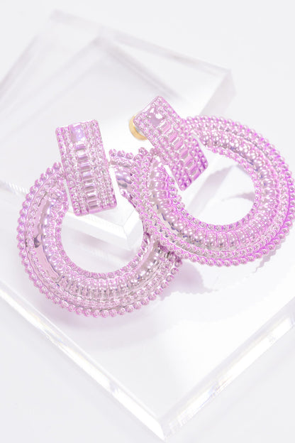 Disco Babe Earrings - Metallic Lilac