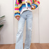 Blowin In The Wind By Vibrant M.i.U - Rhinestone Wide Leg Jeans