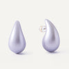 Big Drop Earrings - Metallic Lilac
