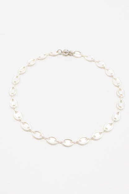 Never Enough Necklace - Metallic Pearl White