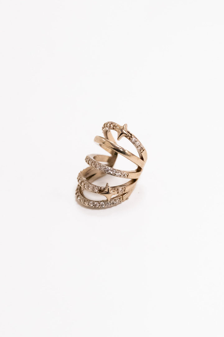 Met Gala Ear Cuff - Liquid Metallic Linen