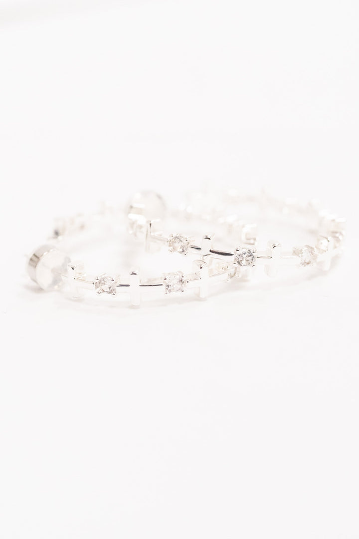 Trinity Earrings - Liquid Metallic Pearl White