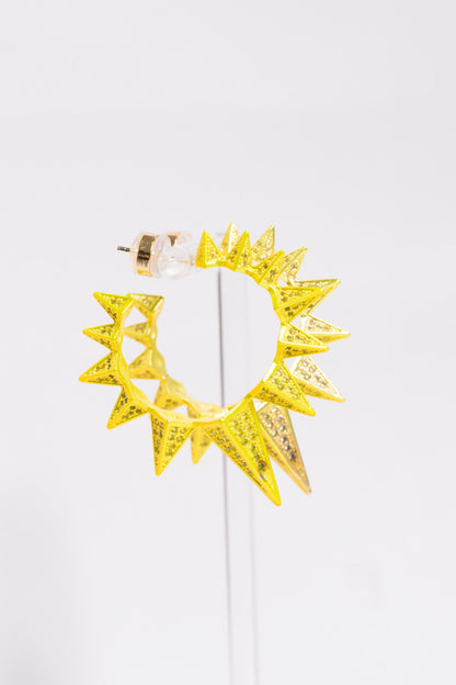 Spikey Earrings - Metallic Lemonade