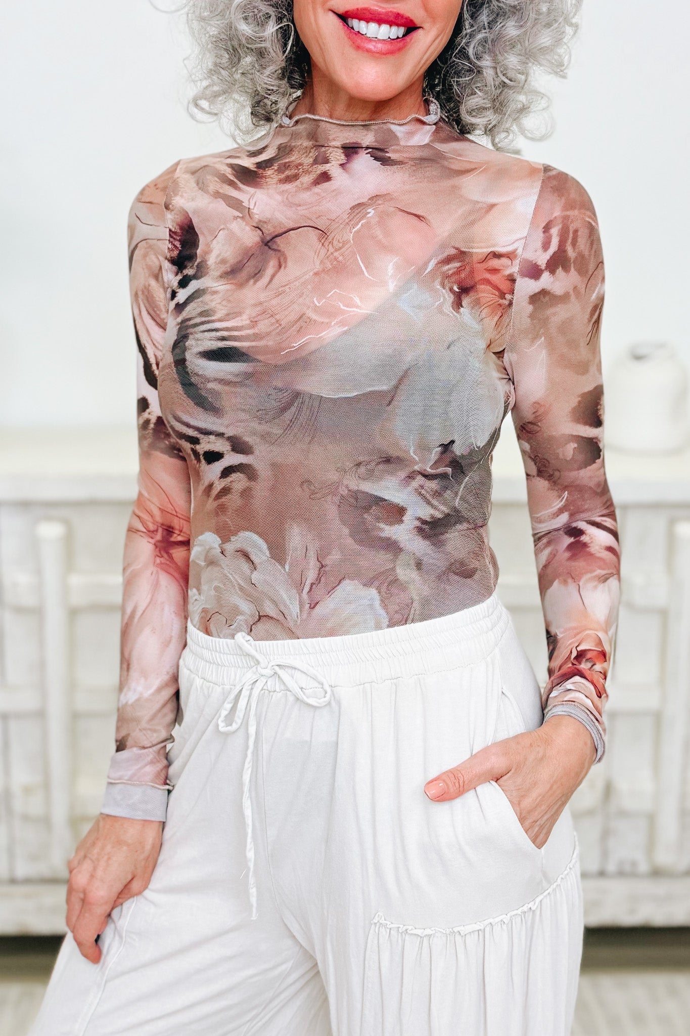 Brush Of Pedals Floral Top